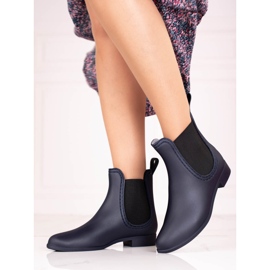 Shelovet matt marinblå damgaloscher 1