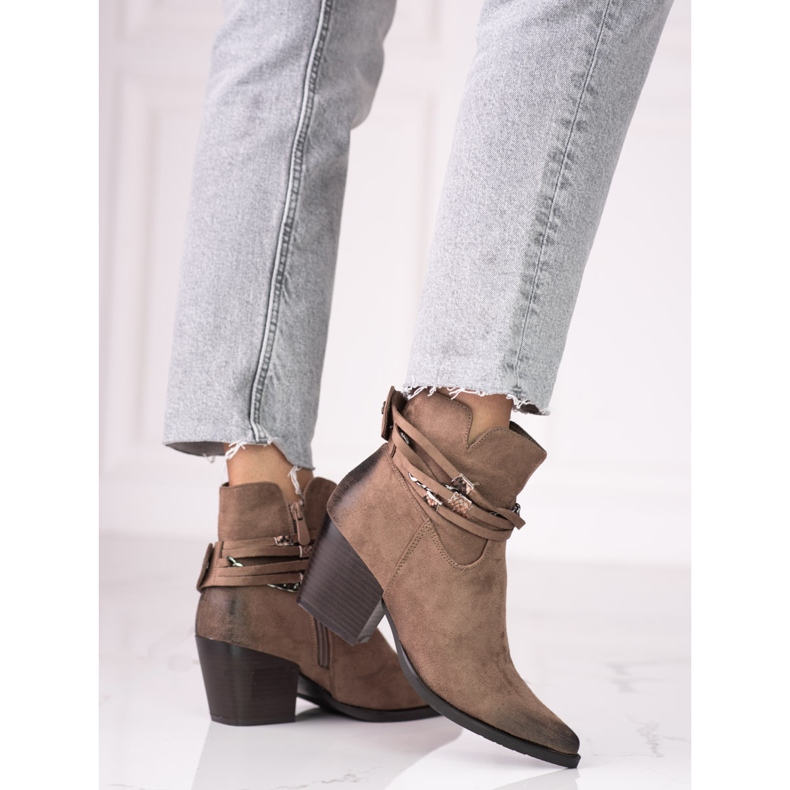 Bruna Shelovet cowboystövlar för kvinnor 2