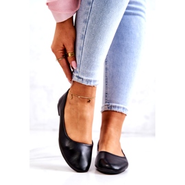 Evento Eco-läder kvinnors svarta ballerinor 2