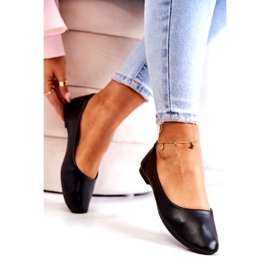 Evento Eco-läder kvinnors svarta ballerinor 4