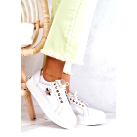 Sportskor för kvinnor läder på Filipczyk -plattformen med zirkoner vita 2