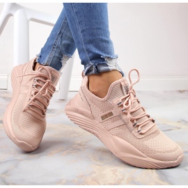 Lätta sportskor för kvinnor Big Star KK274348 rosa 2