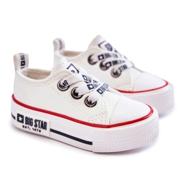 Barnsneakers i läder Big Star KK374040 Vit 6