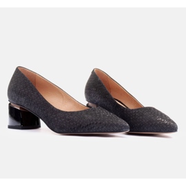 Marco Shoes Mocka pumpar svart 1