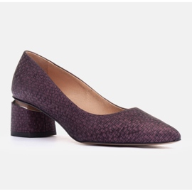 Marco Shoes Mocka pumpar violett 1