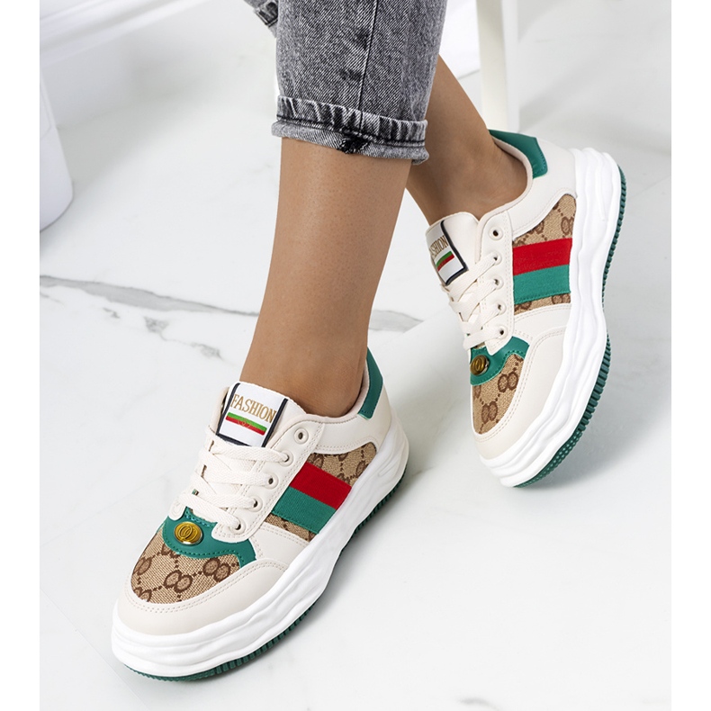 Beige Loeki sneakers för kvinnor 1