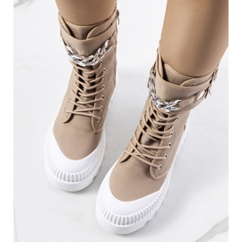 BM Bruna sneakers med Taus-kedja kaki grön 1