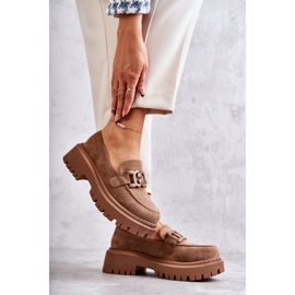 FB2 Dambrogues mocka med mörkbeige Leeza-dekoration 2