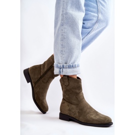 S.Barski Dammocka med platt klack, grön Fiorenz kaki 2