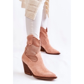 Dammocka genombrutna stövlar Cowboy Rosa Eleonore beige 1
