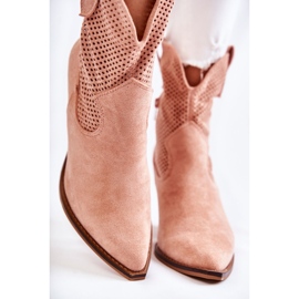 Dammocka genombrutna stövlar Cowboy Rosa Eleonore beige 2