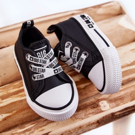 Barnsneakers i läder Big Star KK374041 Svart-Vit 5