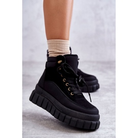 FG2 Bekväma stövlar på den svarta Sanchio-plattformen 1