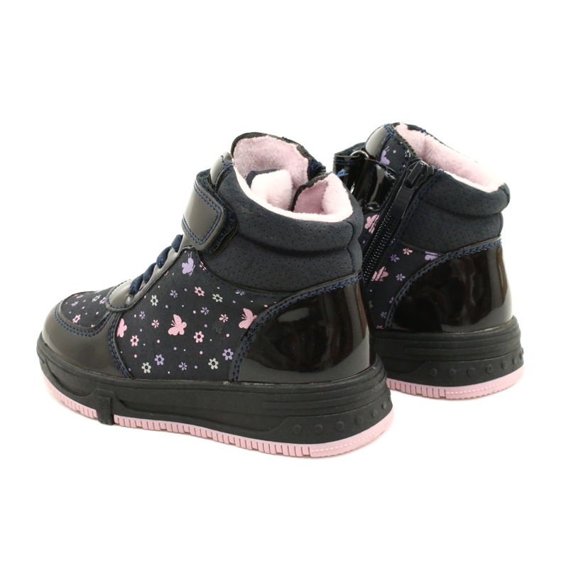 American Club American Boots Varma stövlar XD66 Marinblå rosa 6