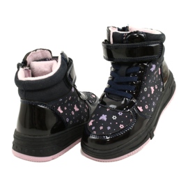 American Club American Boots Varma stövlar XD66 Marinblå rosa 3