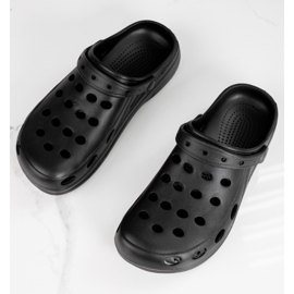 Lätt Shelovet svarta tofflor för män 1