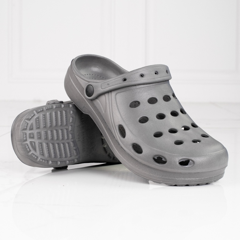 Ljusa Shelovet-grå tofflor för män 1