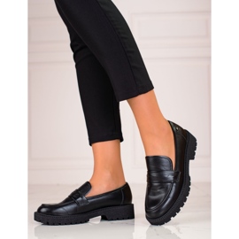 W. Potocki Klassiska dammockasiner på tjock Potockisula svart 1