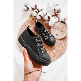 Barnsneakers i läder Big Star KK374061 Svart 1