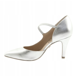 Pumpar med bälte Caprice 24402 silver silver- 4