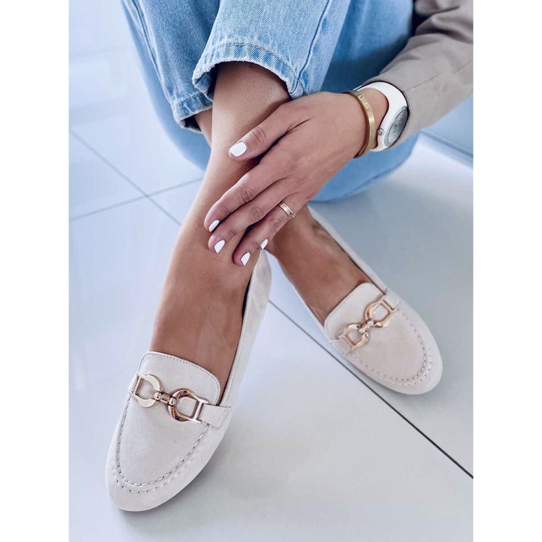 Catalina Beige loafers för dam 2