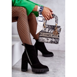 Fashionabla mockastövlar på hög klack Laura Messi 2509 Svart 2