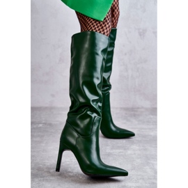 FB2 Stövlar i ekologisk läder på gröna Rissa 1