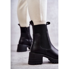 Damsvarta varma stövlar på klack Abella 2