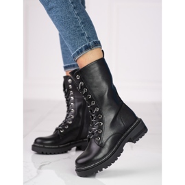 Svarta Shelovet högtoppade damväskor 1