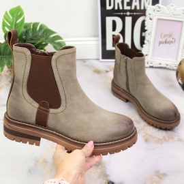 Jodhpur-stövlar på khaki eVento-plattformen kaki 1