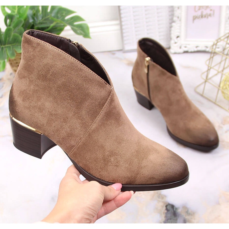 Filippo Beige mocka varma damstövlar Vinceza 1