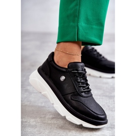 Vinceza Sportskor i svart läder för kvinnor Camrose 2