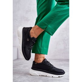 Vinceza Sportskor i svart läder för kvinnor Camrose 1