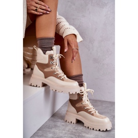 PS1 Warm Boots Trappers Beige-Brown Settimo brun mångfärgad 1