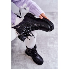 Snöskor med snörning för kvinnor GOE KK2N4017 Svart 1