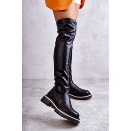 Skinnstövlar över knäet GOE KK2N4024 Svart 1