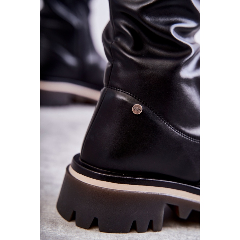 Skinnstövlar över knäet GOE KK2N4024 Svart 2