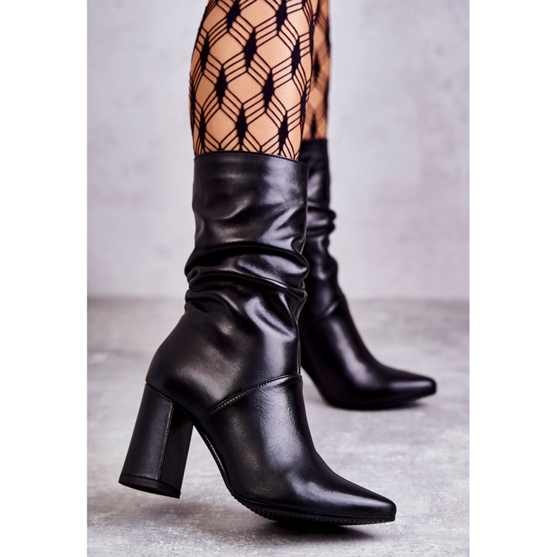 Läderstövlar på hög klack Laura Messi 2560 Svart 1