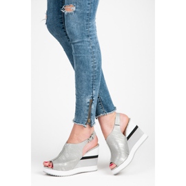 Vices Bekväma wedge skor grå 2