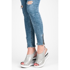 Vices Bekväma wedge skor grå 1