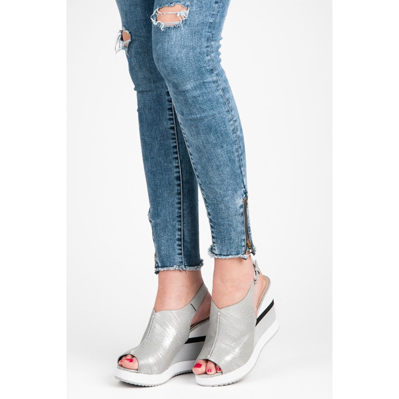 Vices Bekväma wedge skor grå 1