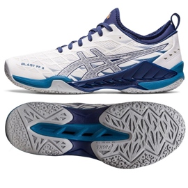 Asics Blast Ff 3 M 1071A076 100 handbollssko vit marinblå 1