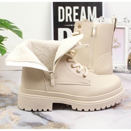 Beige varma stövlar för kvinnor eVento 2