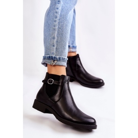 PJ1 Kvinnors varma stövlar Jodhpur Svart Janette 1