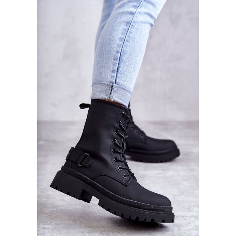 Svarta varma stövlar för kvinnor med dragkedja Fabiola 1