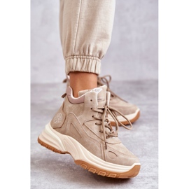 Vandringsstövlar på Lee Cooper LCJ-22-44-1352L Beige plattform 1