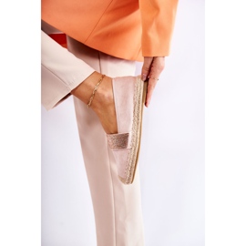 Slip-On Espadrilles för kvinnor med rosa Cubic Zirconias 4