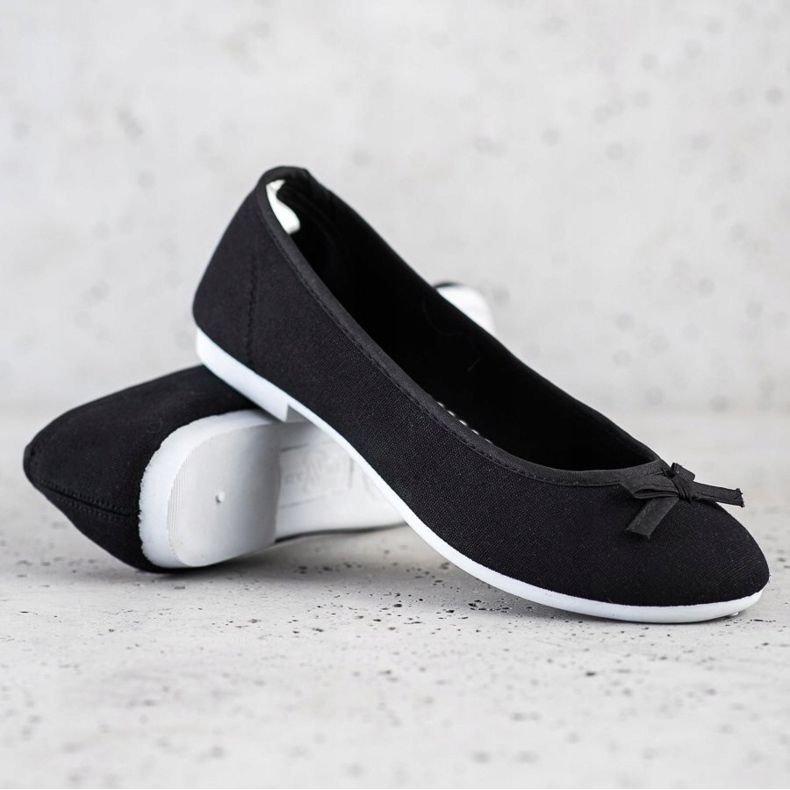 New Age Sportballerinor med en rosett svart 1