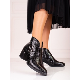 Vinceza Damstövlar på låg Shelovet-stolpe med spänne svart 1