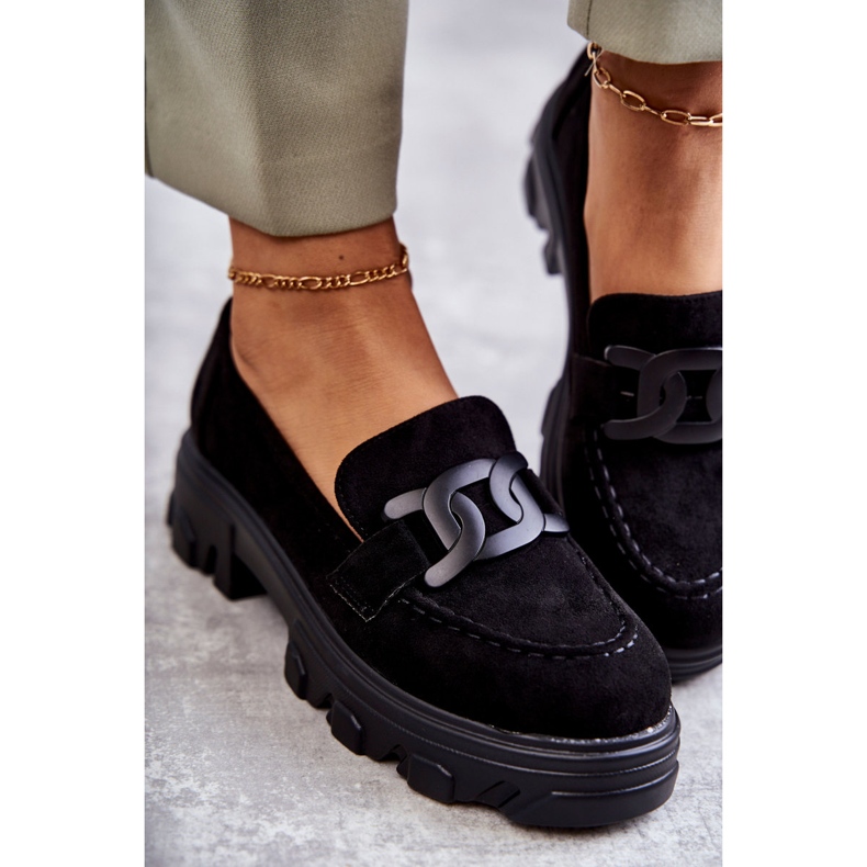 Vinceza Damskor i mocka på den svarta Janne-plattformen 2